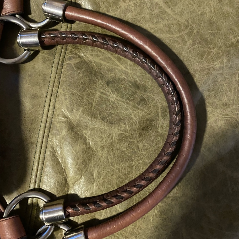 B Makowsky Large Brown Leather Purse Bag - Picture 10 of 10